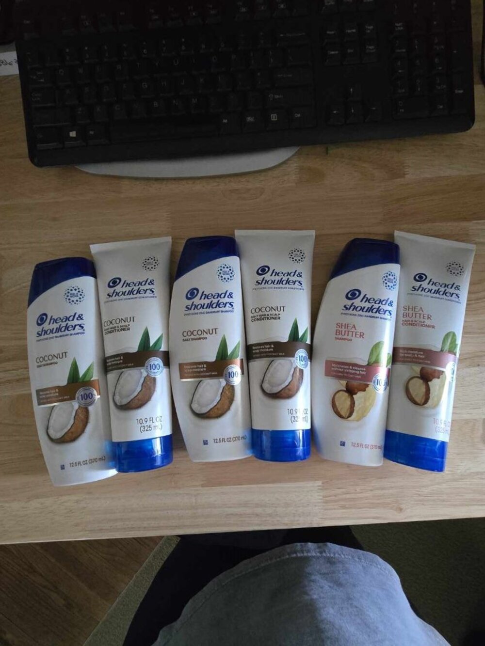 3 sets head & shoulders Coconut Shea Butter dandruff shampoo and conditioner